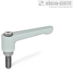 Adjustable flat lever with threaded pin